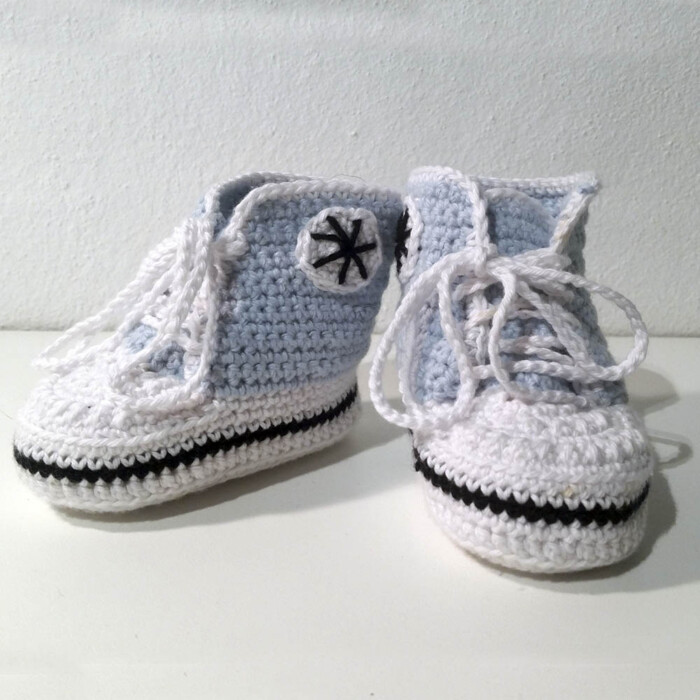 Hæklet Converse sko | 100% Bomuld