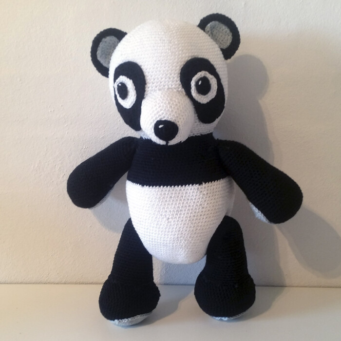 Hæklet Panda | 100% bomuld - Billede 2