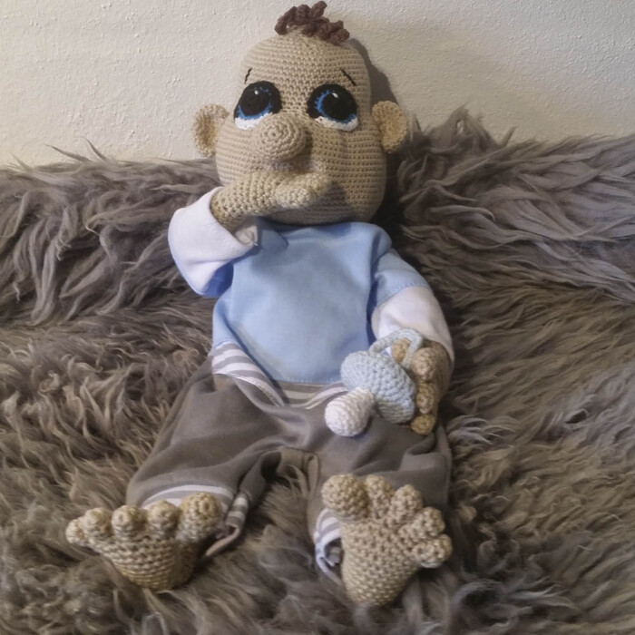 Hæklet Baby Dreng | 100% bomuld - Image 2