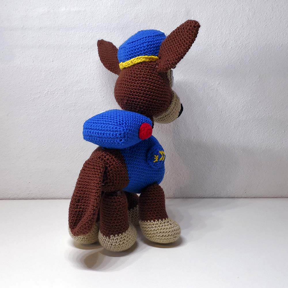 Hæklet Paw Patrol - Chase | 100% Bomuld - Billede 2