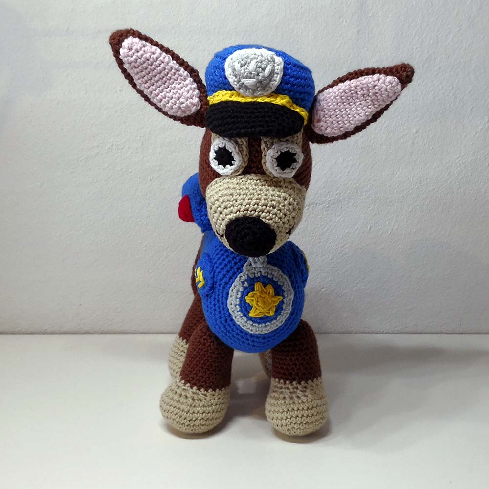 Hæklet Paw Patrol - Chase | 100% Bomuld - Billede 3