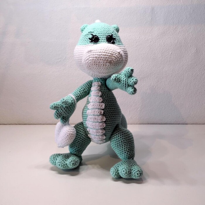 Hæklet Dino | 100% bomuld - Image 3