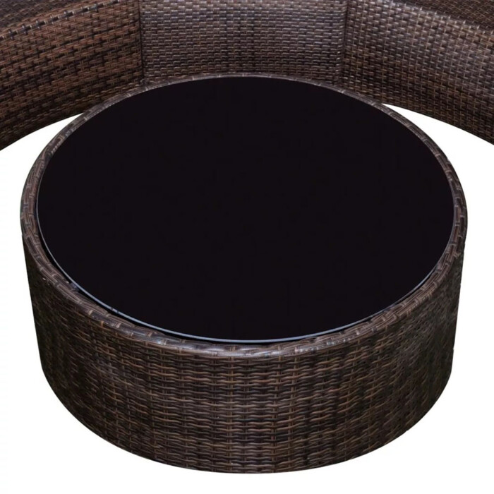 Halvrundt Loungesæt polyrattan 5.pers. - Image 3