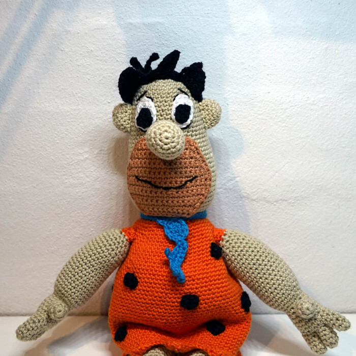 Hæklet Fred Flintstone | 100% bomuld - Billede 3