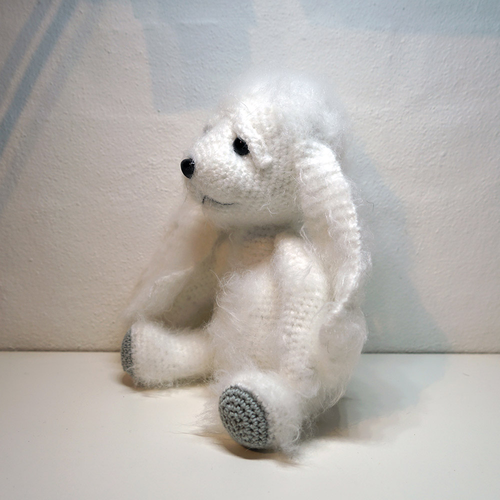 Hæklet hvid langøret kanin | Kartet - Billede 3
