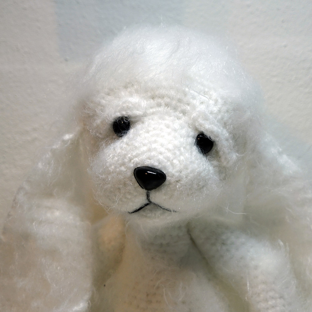 Hæklet hvid langøret kanin | Kartet - Billede 2