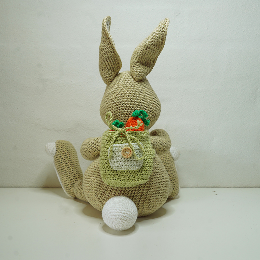 Hæklet Kalle Kanin | 100% bomuld - Billede 3