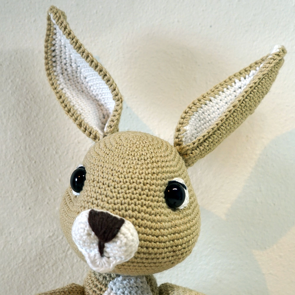 Hæklet Kalle Kanin | 100% bomuld - Billede 4