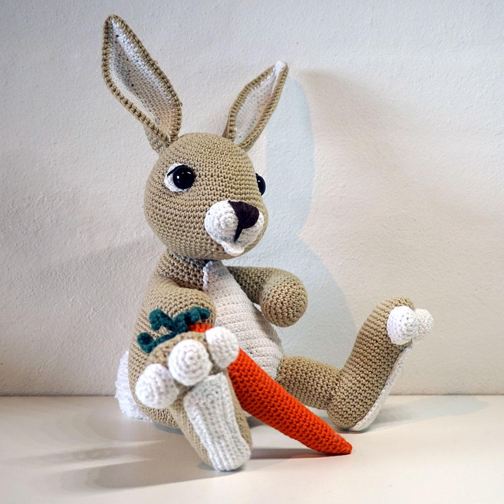 Hæklet Kalle Kanin | 100% bomuld - Billede 2