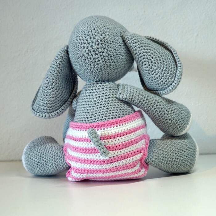 Hæklet Elefant Baby Elvira | 100% bomuld - Billede 2