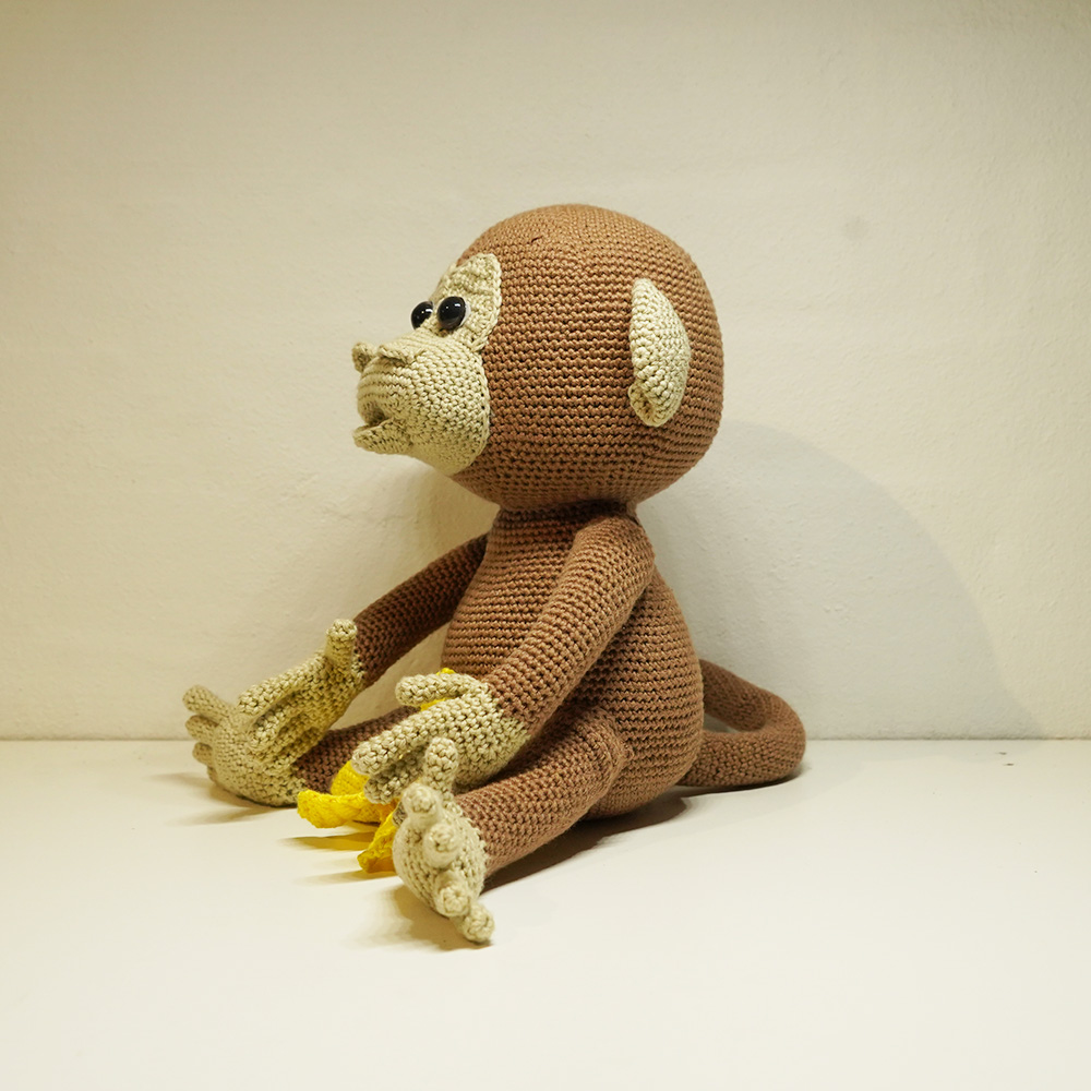 Hæklede Aber - Alvin og Asta | 100% bomuld - Billede 3