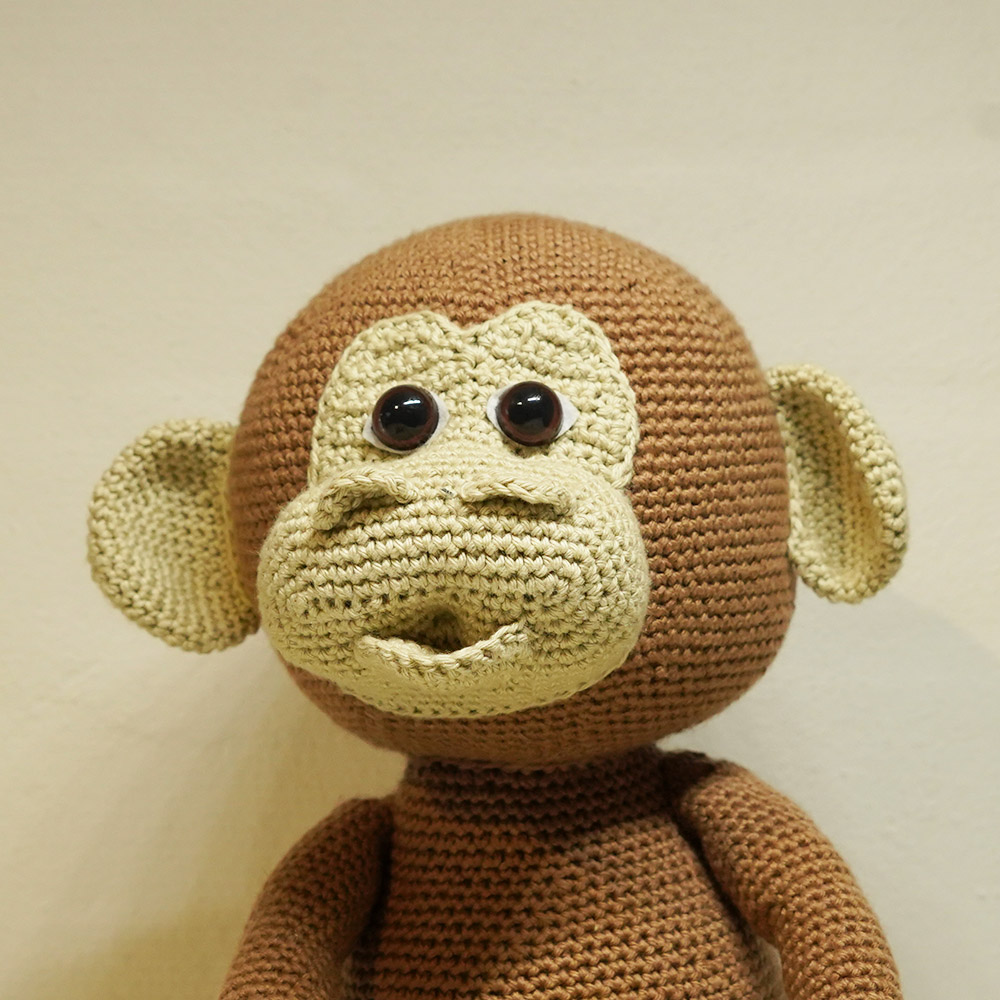 Hæklede Aber - Alvin og Asta | 100% bomuld - Billede 7